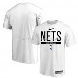 Maillot Manche Courte Brooklyn Nets Practice Performance 2022-23 Blanc