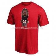 Maillot Manche Courte Houston Rockets James Harden Star Player Rouge