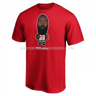 Maillot Manche Courte Houston Rockets James Harden Star Player Rouge