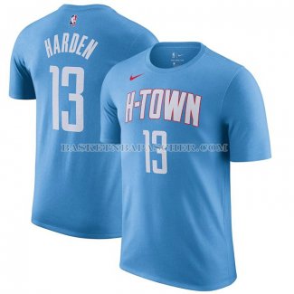 Maillot Manche Courte Houston Rockets James Harden Ville 2020-21 Bleu