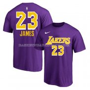 Maillot Manche Courte Los Angeles Lakers Lebron James Volet