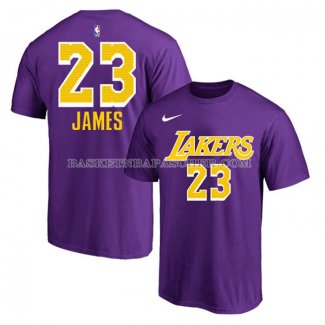 Maillot Manche Courte Los Angeles Lakers Lebron James Volet