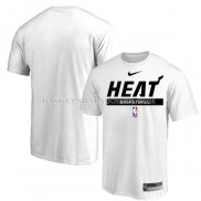 Maillot Manche Courte Miami Heat Practice Performance 2022-23 Blanc