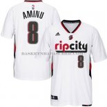 Maillot Manche Courte Portland Trail Blazers Aminu Blanc