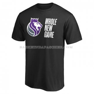 Maillot Manche Courte Sacramento Kings Whole New Game Noir