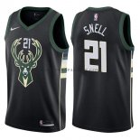 Maillot Milwaukee Bucks Tony Snell Statehombret 2017-18 Noir