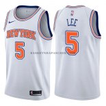 Maillot New York Knicks Courtney Lee Statehombret 2017-18 Blanc