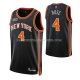 Maillot New York Knicks Derrick Rose NO 4 Ville 2021-22 Noir