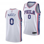 Maillot Philadelphia 76ers Tyrese Maxey NO 0 Association 2020-21 Blanc