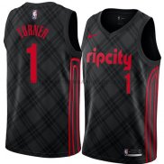 Maillot Portland Trail Blazers Evan Turner Ciudad 2018 Noir