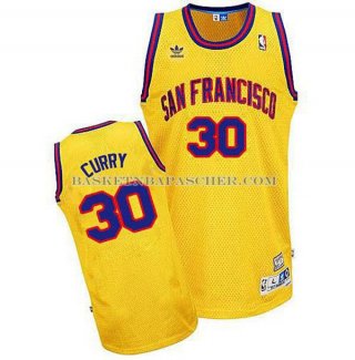 Maillot Retro Golden State Warriors Curry Jaune