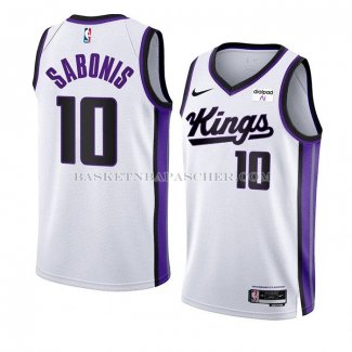Maillot Sacramento Kings Domantas Sabonis NO 10 Association 2023-24 Blanc