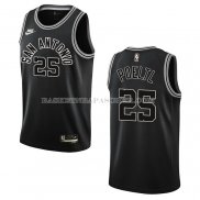 Maillot San Antonio Spurs Jakob Poeltl NO 25 Classic 2022-23 Noir