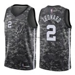 Maillot San Antonio Spurs Leonard Ciudad 2017-18 Gris