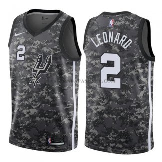 Maillot San Antonio Spurs Leonard Ciudad 2017-18 Gris