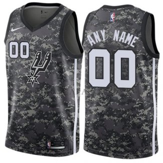 Maillot San Antonio Spurs Personnalise Ville 2017-18 Blanc