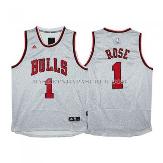 Maillot Statique Mode Chicago Bulls Rose Moda Gris