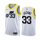 Maillot Utah Jazz Johnny Juzang NO 33 Association 2022-23 Blanc