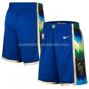 Short Milwaukee Bucks Ville 2022-23 Bleu