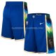 Short Milwaukee Bucks Ville 2022-23 Bleu