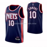 Maillot Brooklyn Nets Ben Simmons NO 10 Ville 2021-22 Bleu Maillot Brooklyn Nets Ben Simmons NO 10 Ville 2021-22 Bleu
