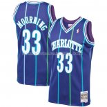 Maillot Charlotte Hornets Alonzo Mourning NO 33 Mitchell & Ness Volet