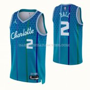 Maillot Charlotte Hornets Lamelo Ball NO 2 Ville 2021-22 Bleu