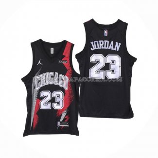 Maillot Chicago Bulls Michael Jordan No 23 Fashion Royalty Noir
