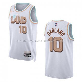 Maillot Cleveland Cavaliers Darius Garland NO 10 Ville 2022-23 Blanc