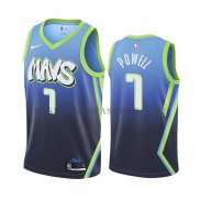 Maillot Dallas Mavericks Dwight Powell Ville Edition Bleu