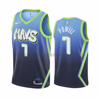 Maillot Dallas Mavericks Dwight Powell Ville Edition Bleu