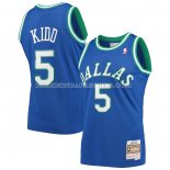 Maillot Dallas Mavericks Jason Kidd NO 5 Mitchell & Ness 1994-95 Bleu
