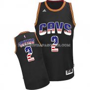 Maillot Drapeau Americain Cleveland Cavaliers Irving Noir