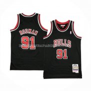 Maillot Enfant Chicago Bulls Dennis Rodman NO 91 Mitchell & Ness 1997-98 Noir