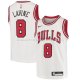 Maillot Enfant Chicago Bulls Zach Lavine NO 8 Association Blanc