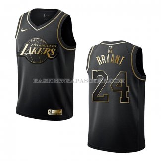 Maillot Enfant Golden Edition Los Angeles Lakers Kobe Bryant NO 24 Noir