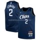 Maillot Enfant Los Angeles Clippers Kawhi Leonard NO 2 Ville 2023-24 Bleu