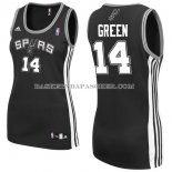 Maillot Femme San Antonio Spurs Green Noir