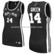 Maillot Femme San Antonio Spurs Green Noir