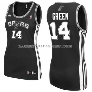 Maillot Femme San Antonio Spurs Green Noir