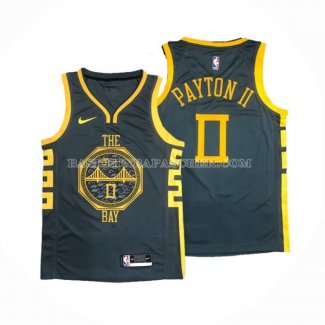 Maillot Golden State Warriors Gary Payton Ii NO 0 Ville 2018-19 Bleu