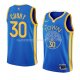 Maillot Golden State Warriors Stephen Curry NO 30 Earned 2022-23 Bleu