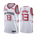 Maillot Houston Rockets James Harden Ville 2019-20 Blanc Maillot Houston Rockets James Harden Ville 2019-20 Blanc