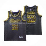 Maillot Los Angeles Lakers LeBron James NO 23 Crenshaw Black Mamba Noir Maillot Los Angeles Lakers LeBron James NO 23 Crenshaw Black Mamba Noir