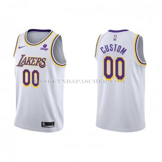 Maillot Los Angeles Lakers Personnalise Association 2021-22 Blanc