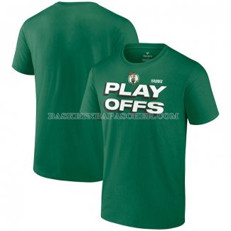 Maillot Manche Courte Boston Celtics 2023 NBA Playoffs Vert