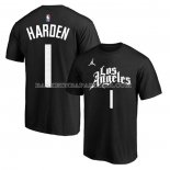 Maillot Manche Courte Los Angeles Clippers James Harden Ville 2019-20 Noir