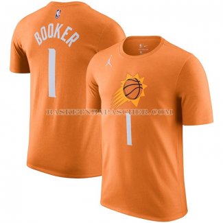 Maillot Manche Courte Phoenix Suns Devin Booker Statement Orange