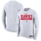 Maillot Manches Longues Atlanta Hawks Practice Performance 2022-23 Blanc