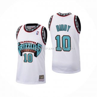 Maillot Memphis Grizzlies Mike Bibby No 10 Historic Retro Blanc